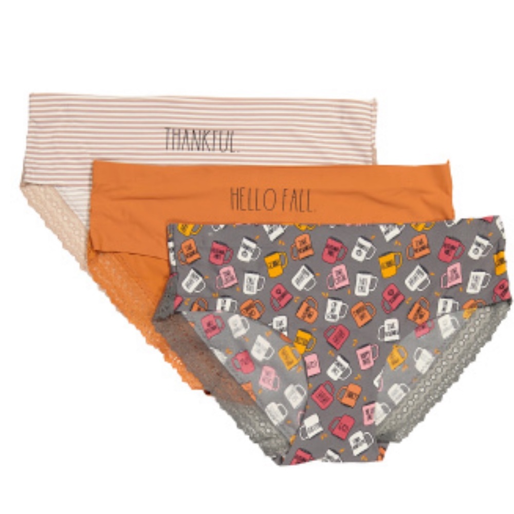 🆕 Rae Dunn THANKFUL Hipster Panties 3 Pack